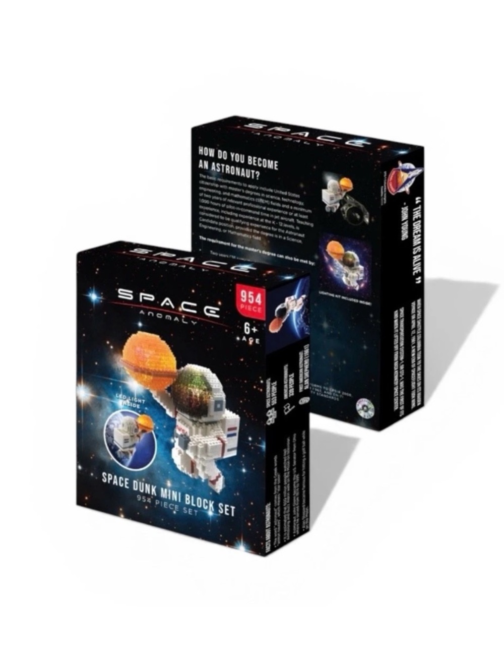 Toyzon NASA Space Anomaly, Space Dunk Mini Block Set, W/Led Light Kit 954 Pieces